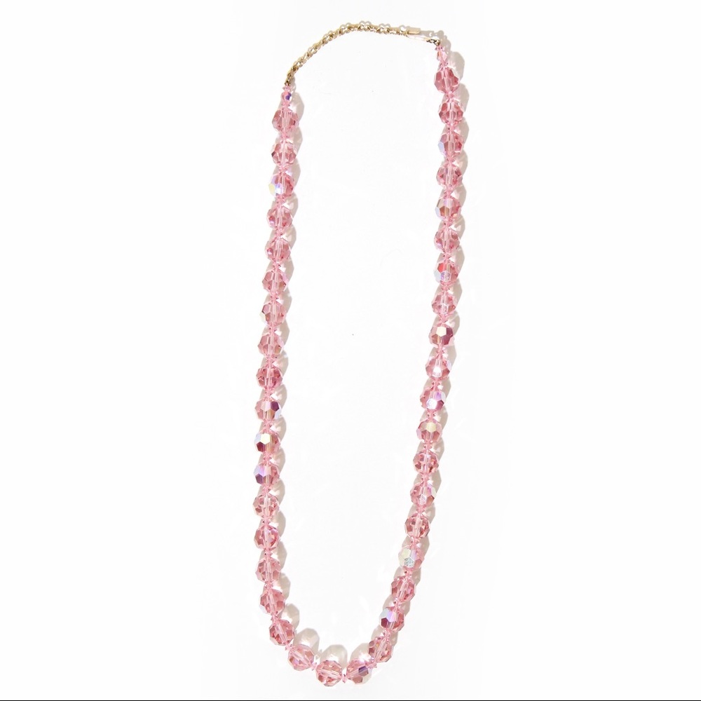 NWOT! Pink Crystal Bead Necklace